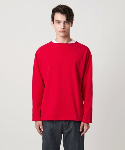 UNITED ARROWS（ユナイテッドアローズ）の「吊り編み天竺 バスクシャツ 「SLOW &　」（Tシャツ/カットソー・メンズ・レッド/ブラック・L/M/S/XL）」の9枚目の写真