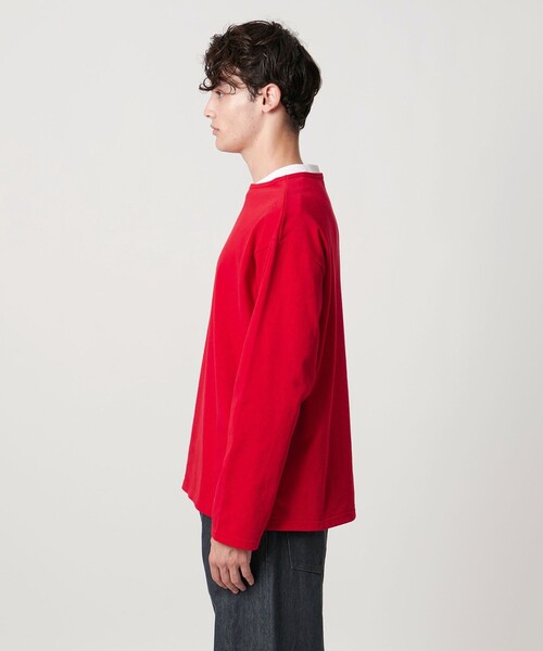 吊り編み天竺 バスクシャツ 「SLOW & 」（Tシャツ/カットソー