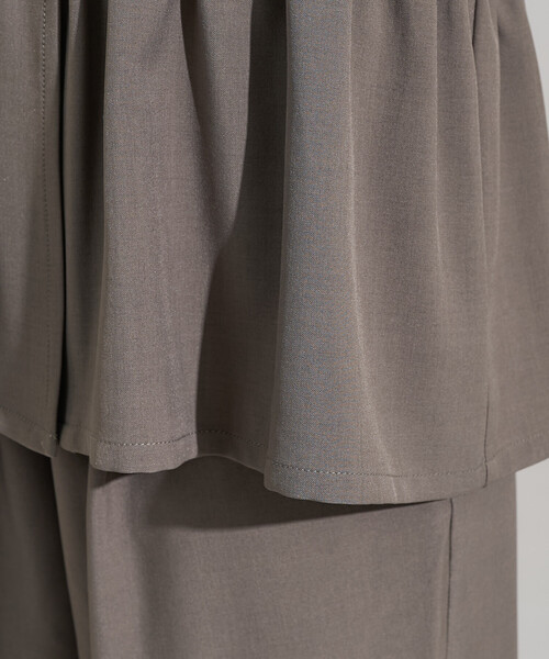 FREAK'S STORE(フリークスストア)の「ペプラムベスト<セットアップ対応>限定展開(ベスト・レディース・ライトグレー/ブラウン/ネイビー・フリ-)」の15枚目の写真