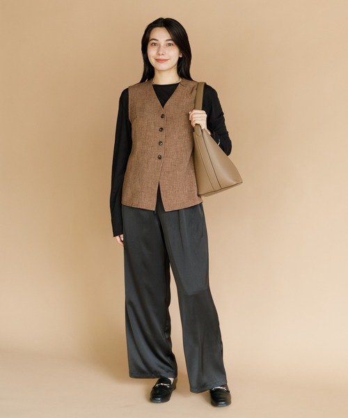 AMERICAN RAG CIE(アメリカンラグシー)の「【ARC】薄手ツイードシングルベスト(ベスト・レディース・ブラック/ベージュ/ブラウン・FREE)」の13枚目の写真