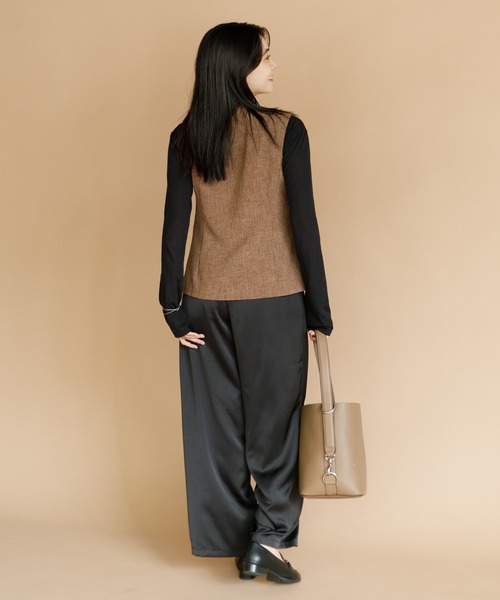 AMERICAN RAG CIE(アメリカンラグシー)の「【ARC】薄手ツイードシングルベスト(ベスト・レディース・ブラック/ベージュ/ブラウン・FREE)」の15枚目の写真