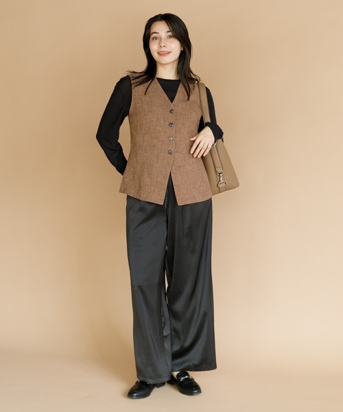 AMERICAN RAG CIE(アメリカンラグシー)の「【ARC】薄手ツイードシングルベスト(ベスト・レディース・ブラック/ベージュ/ブラウン・FREE)」の16枚目の写真