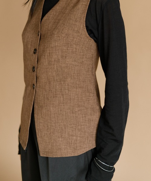 AMERICAN RAG CIE(アメリカンラグシー)の「【ARC】薄手ツイードシングルベスト(ベスト・レディース・ブラック/ベージュ/ブラウン・FREE)」の12枚目の写真