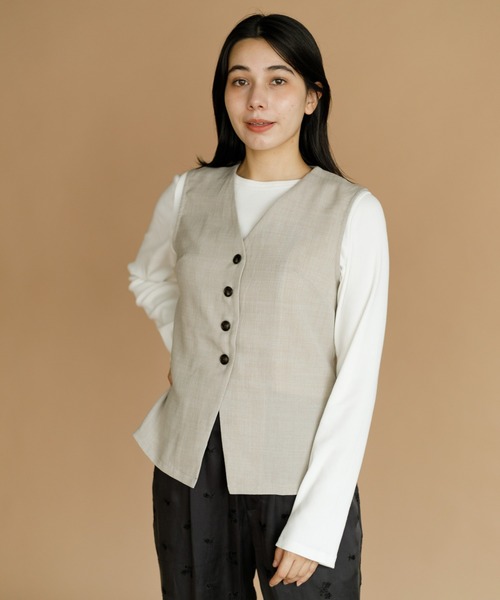 AMERICAN RAG CIE(アメリカンラグシー)の「【ARC】薄手ツイードシングルベスト(ベスト・レディース・ブラック/ベージュ/ブラウン・FREE)」の17枚目の写真