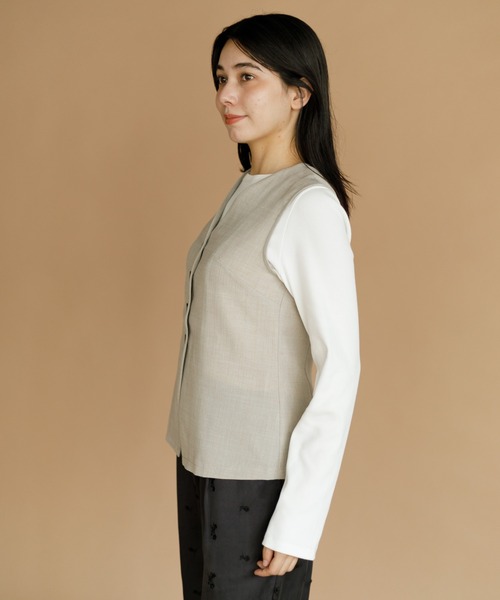 AMERICAN RAG CIE(アメリカンラグシー)の「【ARC】薄手ツイードシングルベスト(ベスト・レディース・ブラック/ベージュ/ブラウン・FREE)」の18枚目の写真