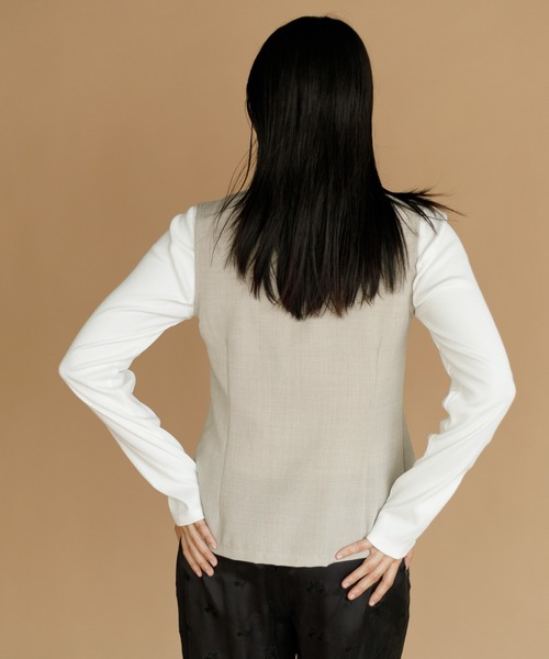 AMERICAN RAG CIE(アメリカンラグシー)の「【ARC】薄手ツイードシングルベスト(ベスト・レディース・ブラック/ベージュ/ブラウン・FREE)」の19枚目の写真