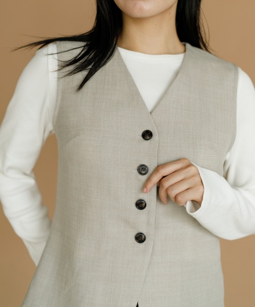 AMERICAN RAG CIE(アメリカンラグシー)の「【ARC】薄手ツイードシングルベスト(ベスト・レディース・ブラック/ベージュ/ブラウン・FREE)」の21枚目の写真