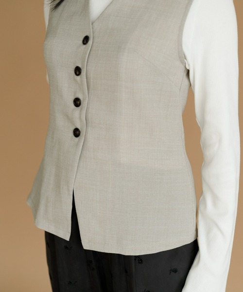 AMERICAN RAG CIE(アメリカンラグシー)の「【ARC】薄手ツイードシングルベスト(ベスト・レディース・ブラック/ベージュ/ブラウン・FREE)」の22枚目の写真