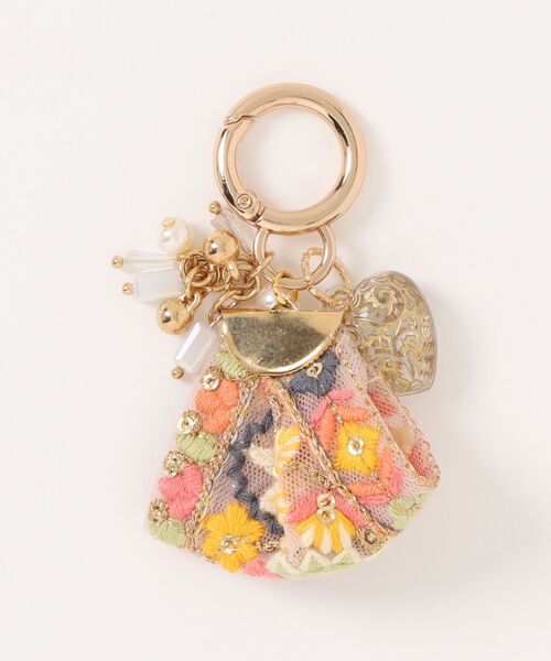 Lily accessory】インド刺繍リボンチャーム(MA)（チャーム）｜tone