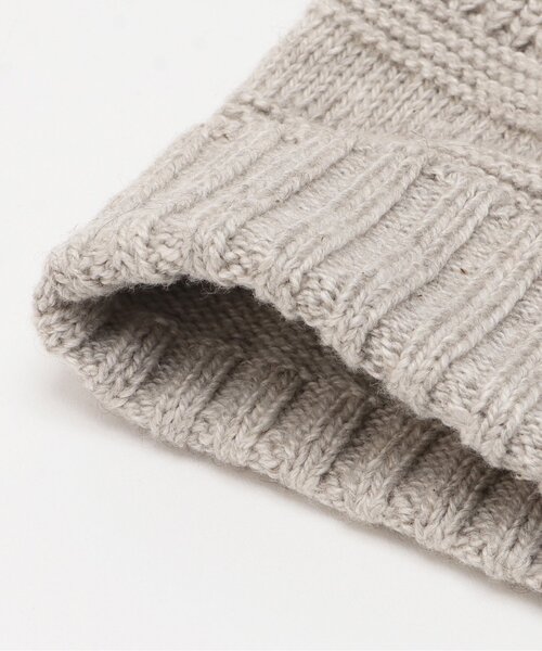 sense of wonder（センスオブワンダー）の「【オーガニック】ボンボン帽子【日本製】（ニットキャップ/ビーニー・キッズ・ホワイト系/ライトグレー・46-48cm/50-52cm/48-50cm）」の5枚目の写真