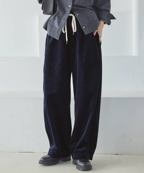 JOURNAL STANDARD（ジャーナルスタンダード）の「Corduroy Barrel イージーパンツ（その他パンツ・レディース・バーガンディー/ブラウン/ネイビー/アイボリー・38/36）」の3枚目の写真