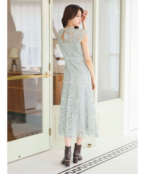 MERCURYDUO（マーキュリーデュオ）の「レースハイネックドレスワンピース（ドレス・レディース・ブラック/ミント・SMALL/MEDIUM）」の14枚目の写真