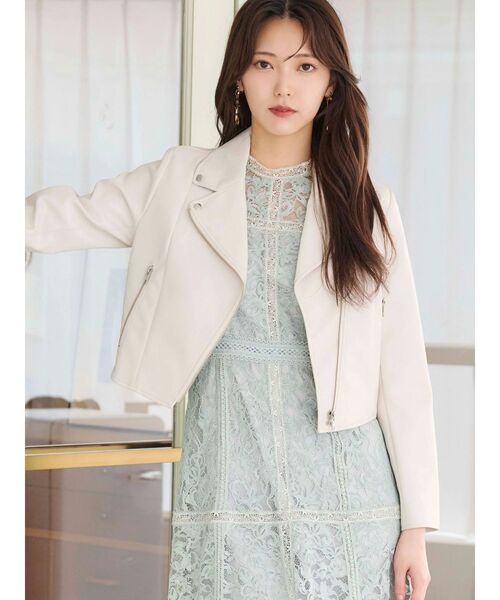 MERCURYDUO（マーキュリーデュオ）の「レースハイネックドレスワンピース（ドレス・レディース・ブラック/ミント・SMALL/MEDIUM）」の18枚目の写真