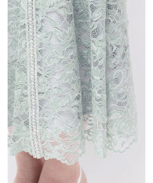 MERCURYDUO（マーキュリーデュオ）の「レースハイネックドレスワンピース（ドレス・レディース・ブラック/ミント・SMALL/MEDIUM）」の7枚目の写真