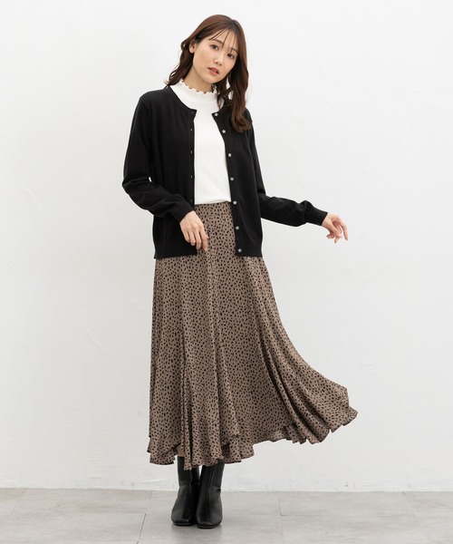 Honeys（ハニーズ）の「【しなやかニット・ヒアルロン酸加工】ヒアルロン酸クルーカーデ（カーディガン/ボレロ・レディース・ネイビー/ブラック/アイボリー/ブラウン/ピンク/ミント/ベージュ・LL/L/S/M）」の12枚目の写真