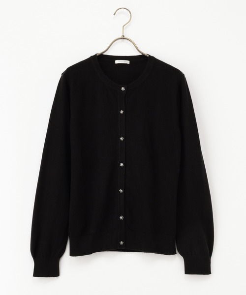 Honeys（ハニーズ）の「【しなやかニット・ヒアルロン酸加工】ヒアルロン酸クルーカーデ（カーディガン/ボレロ・レディース・ネイビー/ブラック/アイボリー/ブラウン/ピンク/ミント/ベージュ・LL/L/S/M）」の17枚目の写真