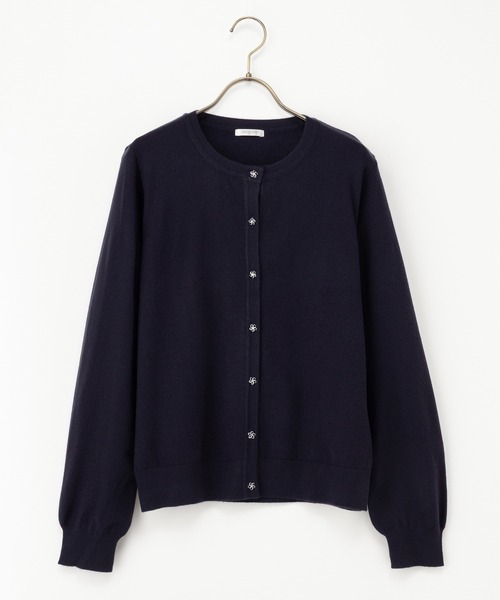 Honeys（ハニーズ）の「【しなやかニット・ヒアルロン酸加工】ヒアルロン酸クルーカーデ（カーディガン/ボレロ・レディース・ネイビー/ブラック/アイボリー/ブラウン/ピンク/ミント/ベージュ・LL/L/S/M）」の16枚目の写真