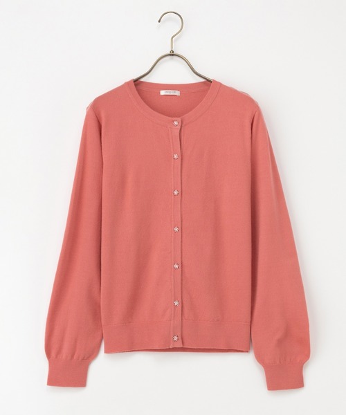 Honeys（ハニーズ）の「【しなやかニット・ヒアルロン酸加工】ヒアルロン酸クルーカーデ（カーディガン/ボレロ・レディース・ネイビー/ブラック/アイボリー/ブラウン/ピンク/ミント/ベージュ・LL/L/S/M）」の18枚目の写真