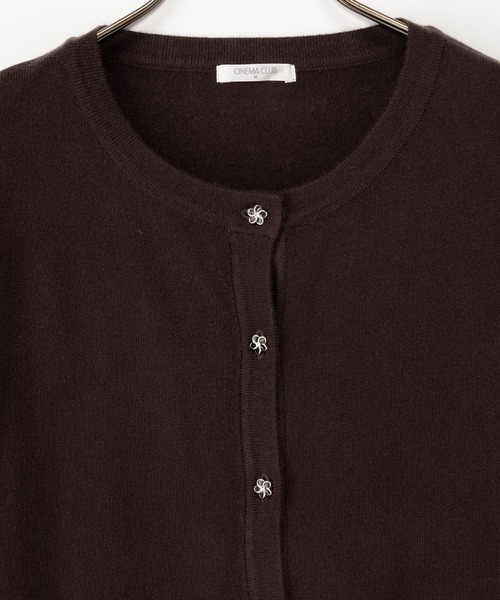 Honeys（ハニーズ）の「【しなやかニット・ヒアルロン酸加工】ヒアルロン酸クルーカーデ（カーディガン/ボレロ・レディース・ネイビー/ブラック/アイボリー/ブラウン/ピンク/ミント/ベージュ・LL/L/S/M）」の20枚目の写真