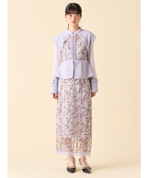 LILYBROWN/エンブロイダリースイッチングブラウス セール】エンブロイダリースイッチングブラウス（シャツ/ブラウス