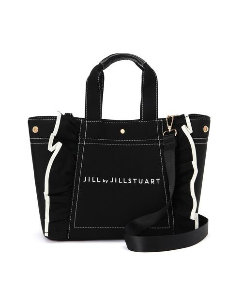 JILL by JILL STUART（ジルバイジルスチュアート）の「フリルトート大（トートバッグ・レディース・ブラック/ホワイト・FREE）」の3枚目の写真