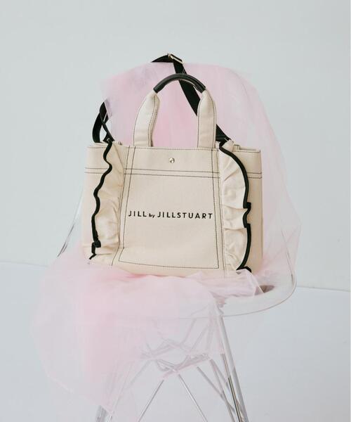 JILL by JILL STUART（ジルバイジルスチュアート）の「フリルトート大（トートバッグ・レディース・ブラック/ホワイト・FREE）」の7枚目の写真