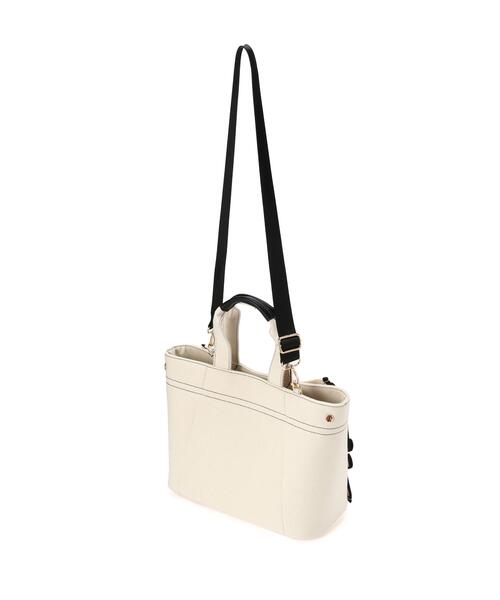 JILL by JILL STUART（ジルバイジルスチュアート）の「フリルトート大（トートバッグ・レディース・ブラック/ホワイト・FREE）」の9枚目の写真