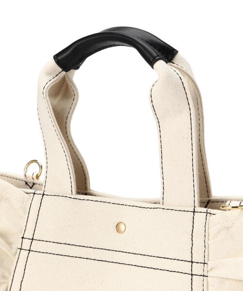 JILL by JILL STUART（ジルバイジルスチュアート）の「フリルトート大（トートバッグ・レディース・ブラック/ホワイト・FREE）」の11枚目の写真