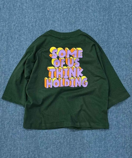 SHISKY（シスキー）の「SHISKY / シスキー グラフィティープリント オーバーサイズTシャツ キッズ 7分袖（Tシャツ/カットソー・キッズ・オフホワイト/ダークグリーン/杢グレー/ブラック系その他/ホワイト系その他2/ブラック系その他3/ブラック/ホワイト系その他/ホワイト系その他3/ブラック系その他4/チャコール/ネイビー・130/140/150/160）」の11枚目の写真