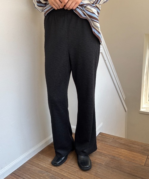 FUULLY STUDIO（フーリィーステューディオ）の「ジャガードフレアパンツ（その他パンツ・レディース・アイボリー/ブラック・FREE）」の10枚目の写真