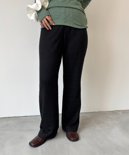 FUULLY STUDIO（フーリィーステューディオ）の「ジャガードフレアパンツ（その他パンツ・レディース・アイボリー/ブラック・FREE）」の16枚目の写真