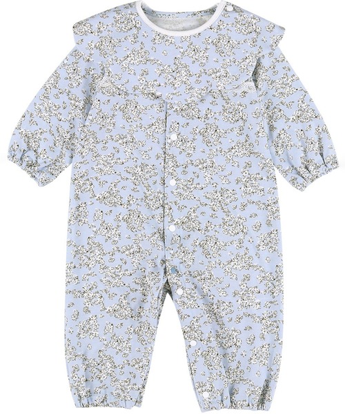 WACOAL KIDS BABY(ワコールキッズベイビー)の「ワコールベビー プレオール 長袖 スタイ付き(ベビーパジャマ/スリーパー・キッズ・イエロー/ブルー・50-70/70-80)」の7枚目の写真
