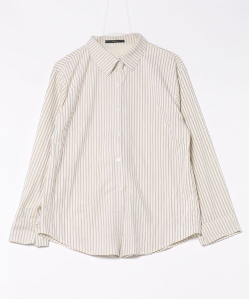 Ritzy(リッツィー)の「オーバーサイズ ストライプシャツ(シャツ/ブラウス・レディース・アイボリー/モカ/ベージュ・L/M)」の15枚目の写真