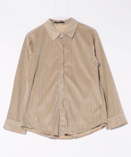 Ritzy(リッツィー)の「オーバーサイズ ストライプシャツ(シャツ/ブラウス・レディース・アイボリー/モカ/ベージュ・L/M)」の16枚目の写真