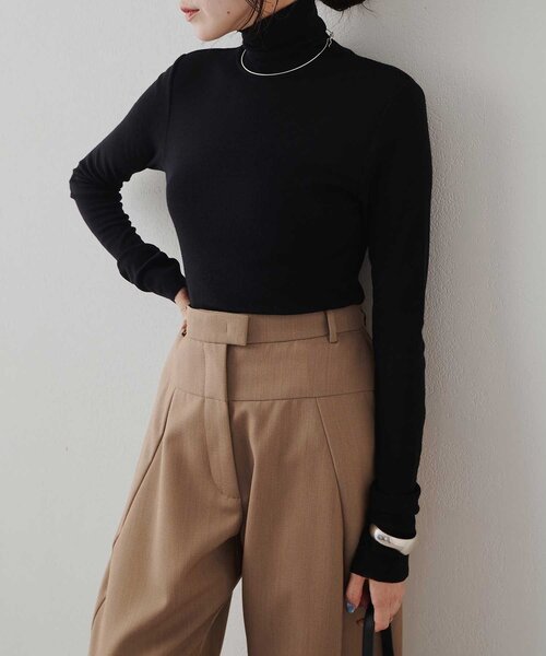 Whim Gazette（ウィムガゼット）の「ウール混カットタートルプルオーバー（Tシャツ/カットソー・レディース・ブラウン/グレー/ブラック・FREE）」の20枚目の写真