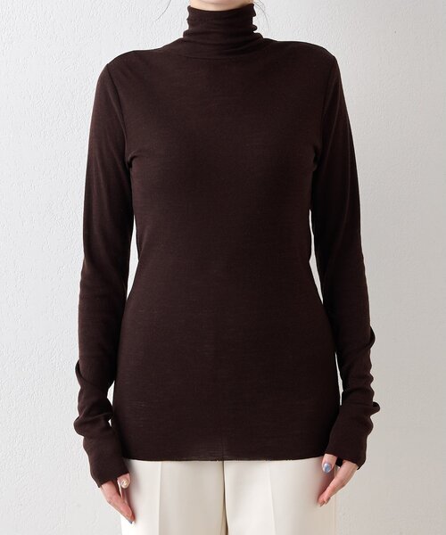 Whim Gazette（ウィムガゼット）の「ウール混カットタートルプルオーバー（Tシャツ/カットソー・レディース・ブラウン/グレー/ブラック・FREE）」の17枚目の写真