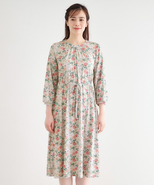LAURA ASHLEY(ローラアシュレイ)の「【洗える/ジャージ素材/同柄アイテムあり】ロミリー柄 ワンピース(ワンピース・レディース・ベージュ系/ネイビー系・38/40)」の11枚目の写真