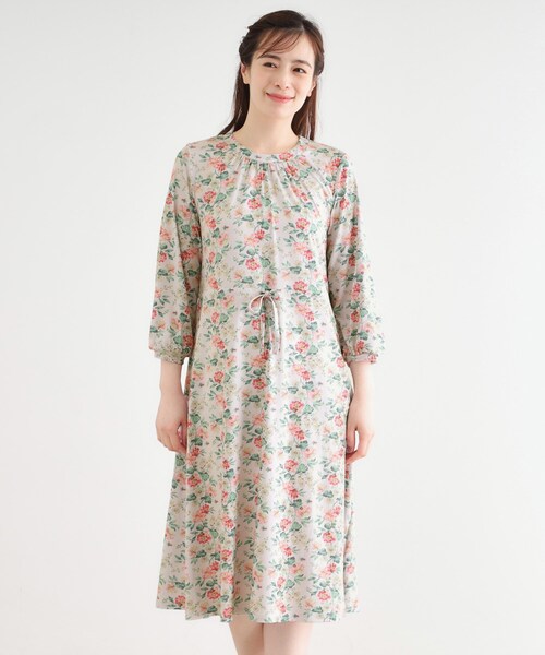 LAURA ASHLEY(ローラアシュレイ)の「【洗える/ジャージ素材/同柄アイテムあり】ロミリー柄 ワンピース(ワンピース・レディース・ベージュ系/ネイビー系・38/40)」の19枚目の写真