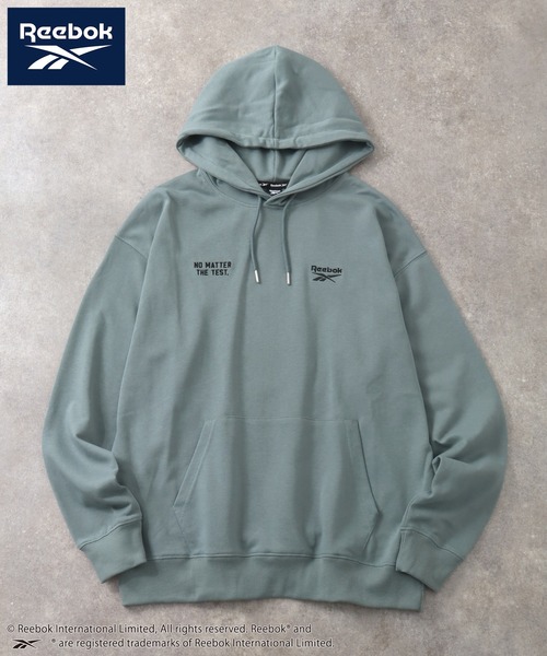 Reebok（リーボック）の「【Reebok/リーボック】裏毛 グラフィック スウェット プルオーバーパーカー（パーカー・メンズ・ブラウン/グリーン系/ブラック/アッシュグレー・M/L/LL）」の6枚目の写真