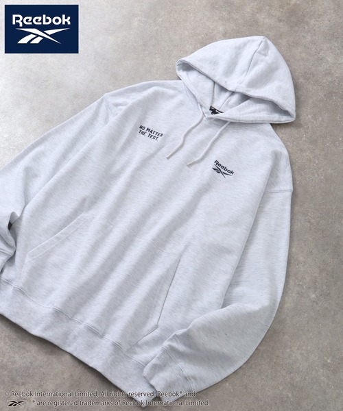 Reebok（リーボック）の「【Reebok/リーボック】裏毛 グラフィック スウェット プルオーバーパーカー（パーカー・メンズ・ブラウン/グリーン系/ブラック/アッシュグレー・M/L/LL）」の14枚目の写真