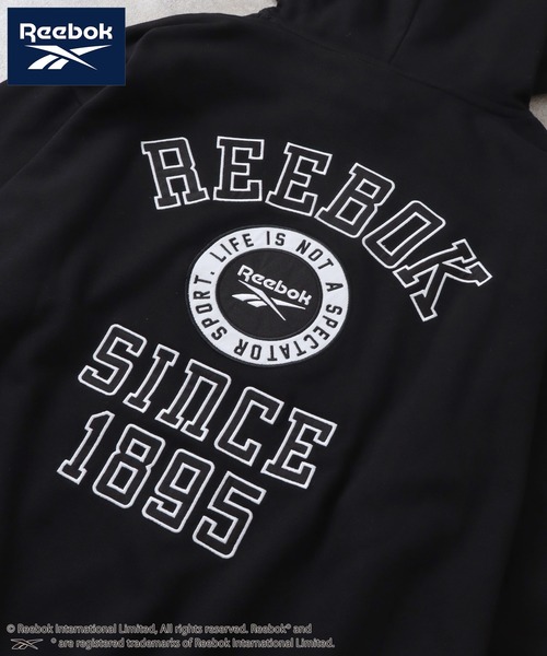 Reebok（リーボック）の「【Reebok/リーボック】裏毛 グラフィック スウェット プルオーバーパーカー（パーカー・メンズ・ブラウン/グリーン系/ブラック/アッシュグレー・M/L/LL）」の12枚目の写真