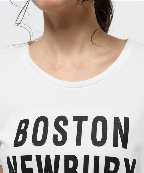 OUTLET(アウトレット)の「【Discoat】ロゴプリントT(Tシャツ/カットソー・レディース・杢グレー/オフホワイト・MEDIUM/LARGE)」の6枚目の写真