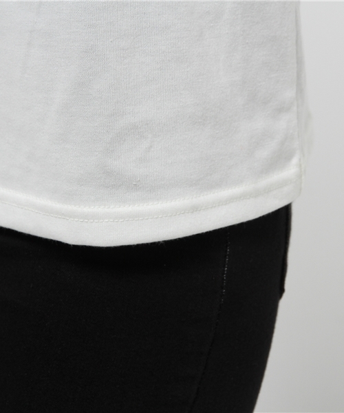 OUTLET(アウトレット)の「【Discoat】ロゴプリントT(Tシャツ/カットソー・レディース・杢グレー/オフホワイト・MEDIUM/LARGE)」の8枚目の写真