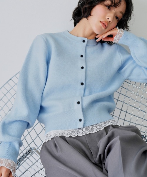 NOGLE（ノグル）の「【NOGLE/ノグル】コンパクトカーディガン（カーディガン/ボレロ・レディース・ブラック/アイボリー/チャコール/ネイビー/ピンク/レッド/ブルー・FREE）」の6枚目の写真