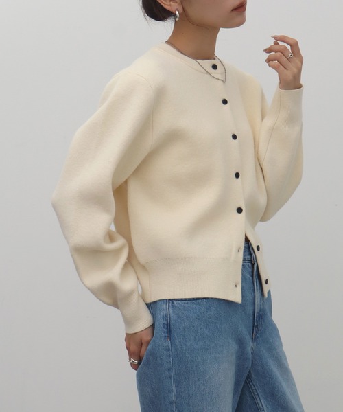 NOGLE（ノグル）の「【NOGLE/ノグル】コンパクトカーディガン（カーディガン/ボレロ・レディース・ブラック/アイボリー/チャコール/ネイビー/ピンク/レッド/ブルー・FREE）」の19枚目の写真