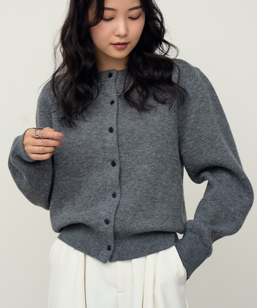 NOGLE（ノグル）の「【NOGLE/ノグル】コンパクトカーディガン（カーディガン/ボレロ・レディース・ブラック/アイボリー/チャコール/ネイビー/ピンク/レッド/ブルー・FREE）」の12枚目の写真