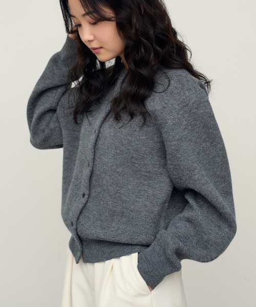 NOGLE（ノグル）の「【NOGLE/ノグル】コンパクトカーディガン（カーディガン/ボレロ・レディース・ブラック/アイボリー/チャコール/ネイビー/ピンク/レッド/ブルー・FREE）」の13枚目の写真