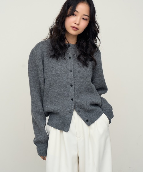 NOGLE（ノグル）の「【NOGLE/ノグル】コンパクトカーディガン（カーディガン/ボレロ・レディース・ブラック/アイボリー/チャコール/ネイビー/ピンク/レッド/ブルー・FREE）」の11枚目の写真