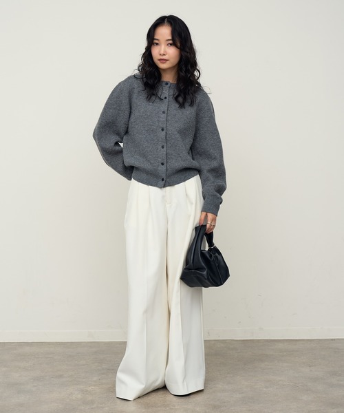 NOGLE（ノグル）の「【NOGLE/ノグル】コンパクトカーディガン（カーディガン/ボレロ・レディース・ブラック/アイボリー/チャコール/ネイビー/ピンク/レッド/ブルー・FREE）」の16枚目の写真