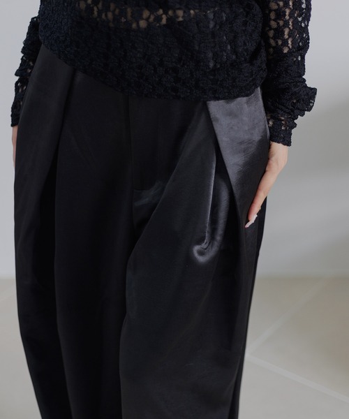 Dita Muaj.（ディータムアージュ）の「サテンタックワイドパンツ（その他パンツ・レディース・ブラック・FREE）」の5枚目の写真